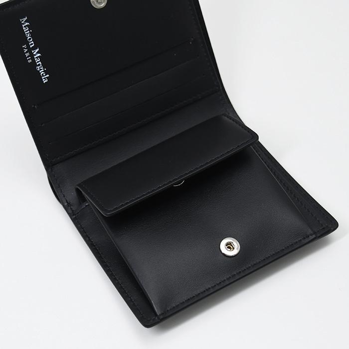 MAISON MARGIELA メゾン マルジェラ ミニ財布 GLAM SLAM 二つ折り 財布 SA3UI0007P4745 シンプル 4ステッチ ブラック 黒 メンズ ギフトの画像