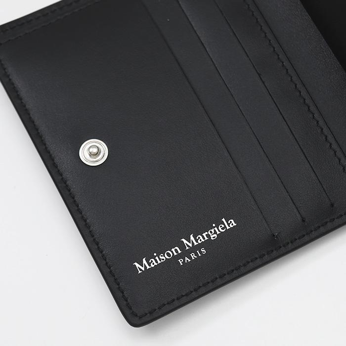 MAISON MARGIELA メゾン マルジェラ ミニ財布 GLAM SLAM 二つ折り 財布 SA3UI0007P4745 シンプル 4ステッチ ブラック 黒 メンズ ギフトの画像