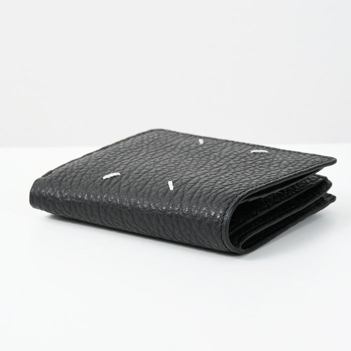 MAISON MARGIELA メゾンマルジェラ 財布 4ステッチ フラップ WALLET SA1UI0023P4455 2つ折り メンズ ギフト ミニ コンパクト 二つ折り 黒 ブラック BLACKの画像