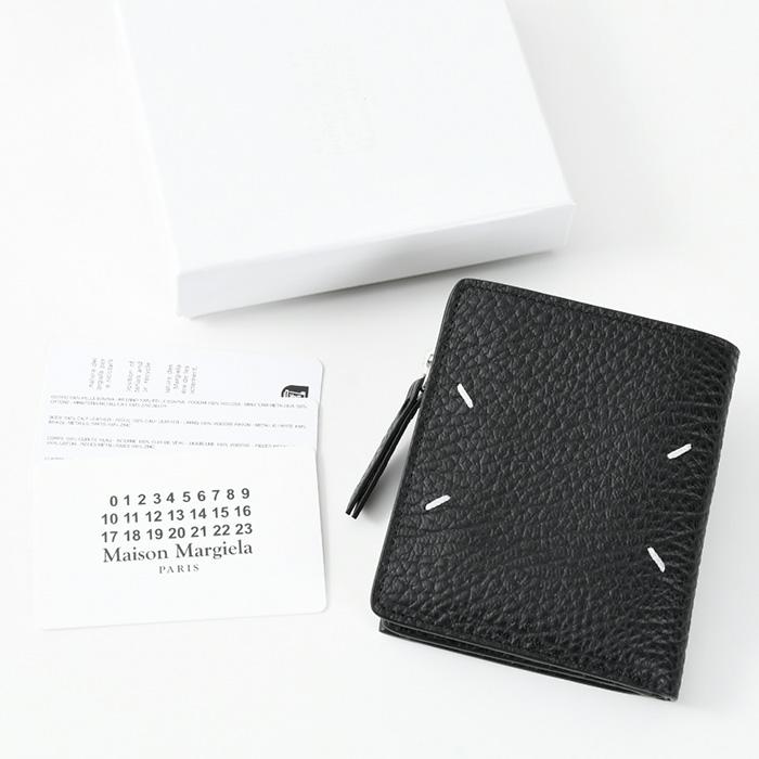 MAISON MARGIELA メゾンマルジェラ 財布 4ステッチ フラップ WALLET SA1UI0023P4455 2つ折り メンズ ギフト ミニ コンパクト 二つ折り 黒 ブラック BLACKの画像