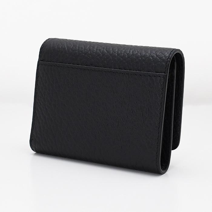 MAISON MARGIELA メゾン マルジェラ 折り財布 ミニ財布 コンパクト財布 ZIP付 3つ折り 財布 SA3UI0010P4455 メンズ ブラック 4ステッチ 人気 おすすめの画像