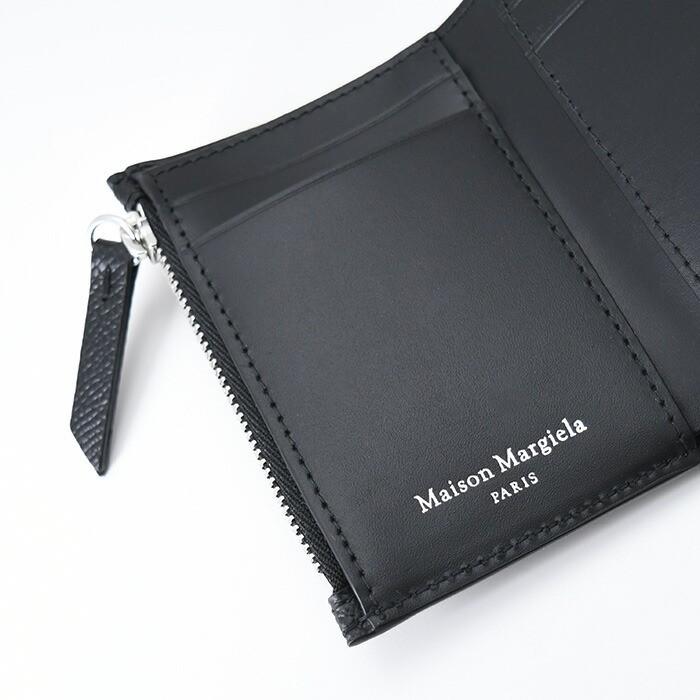 Maison Margiela 黒 レザー 三つ折り財布 Maison Margiela（メゾンマルジェラ） 財布 三つ折り財布 4ステッチ