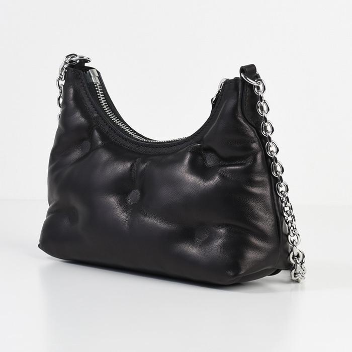 【美品】マルジェラ グラムスラム ショルダーバッグ ブラック レザー Maison Margiela メゾンマルジェラ バッグ ショルダーバッグ