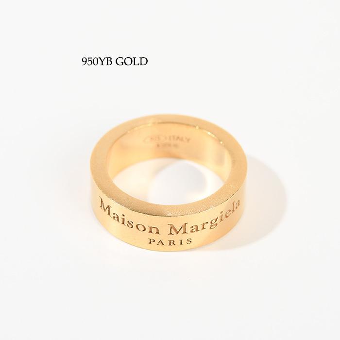 正規品【Maison Margiela】 Gold Logo Ring リング Maison Margiela: Gold Logo Ring | SSENSE