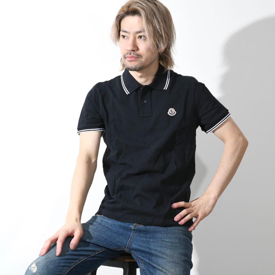Moncler モンクレール ポロシャツ ロゴ ワッペン メンズ 半袖 ライン 男性用 トップス Grey グレー Navy ネイビー 紺 Moncler P4 セレクトショップ Felice Yahoo 店 通販 Yahoo ショッピング