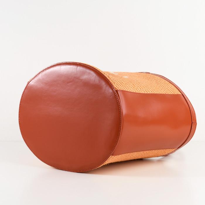 【美品】MARNIマルニラフィア スモールかごバッグショルダー　ブラウン 美品】MARNIマルニラフィア スモールかごバッグショルダー