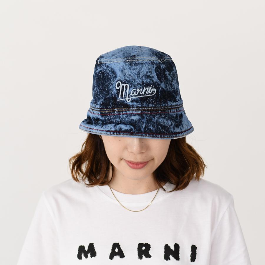 MARNI マルニ 帽子 ハット マーブルダイデニム バケットハット MARNI マルニ 帽子 ハット マーブルダイデニム バケットハット