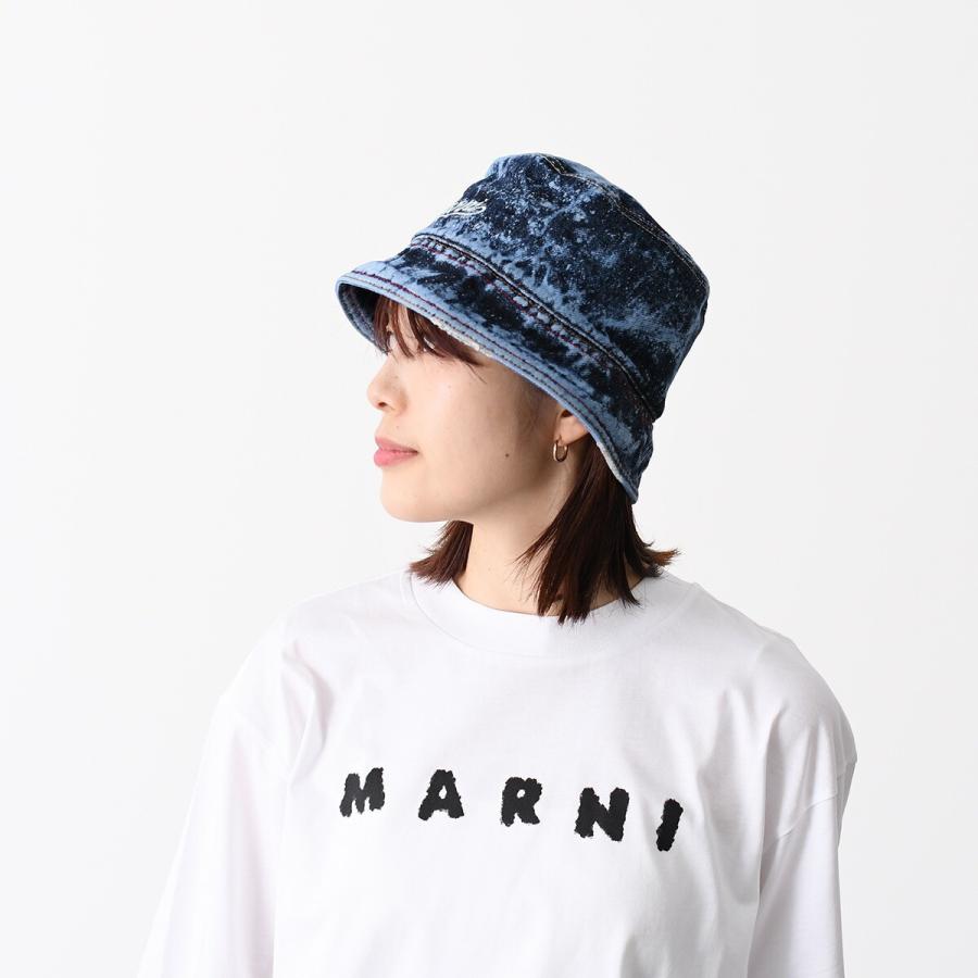 MARNI（マルニ） 帽子 ハット マーブルダイデニム バケットハット