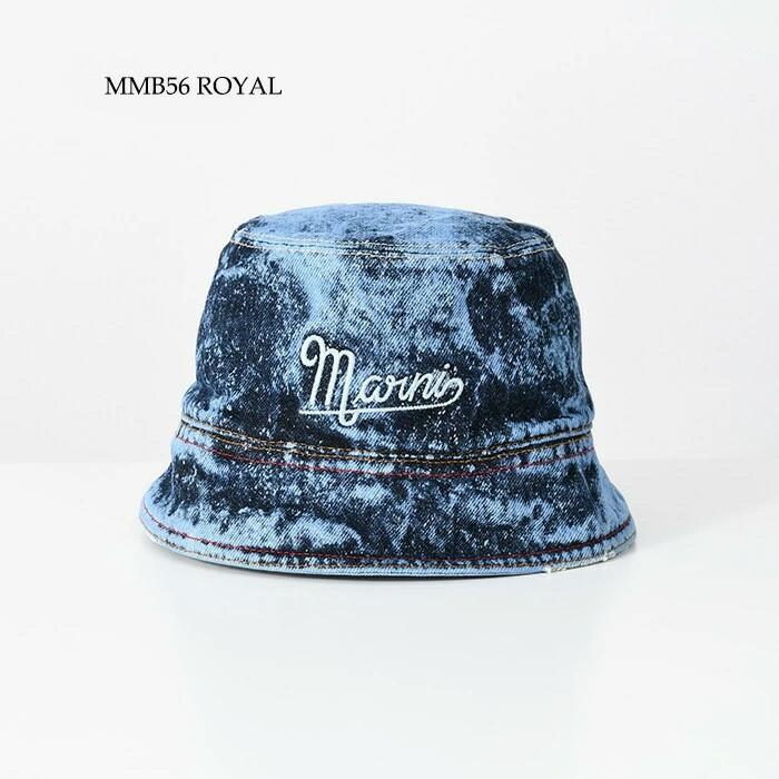 MARNI（マルニ） 帽子 ハット マーブルダイデニム バケットハット