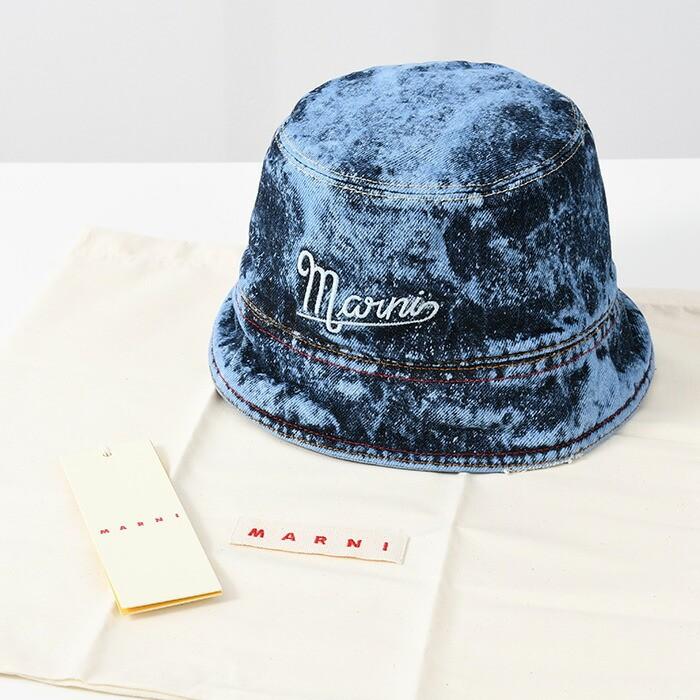 MARNI（マルニ） 帽子 ハット マーブルダイデニム バケットハット