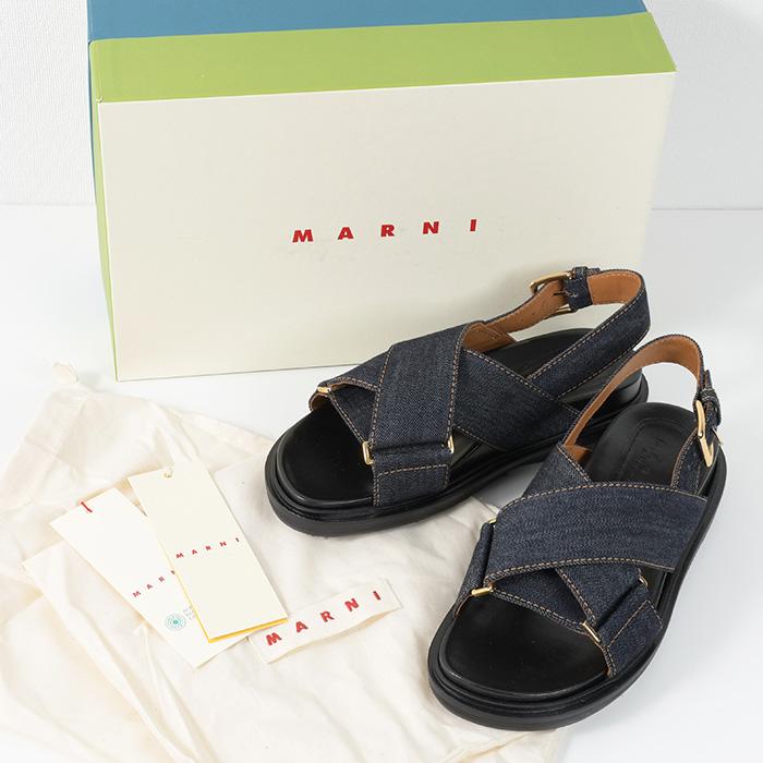MARNI マルニ 靴 クロスストラップサンダル FUSSBETT フスベット MARNI マルニ 靴 クロスストラップサンダル FUSSBETT フスベット