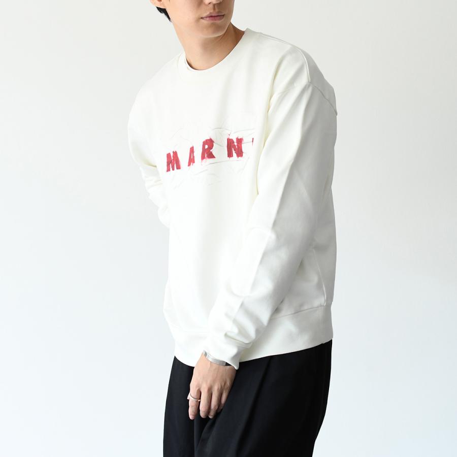 MARNI ポケット付きホワイトトレーナートップス