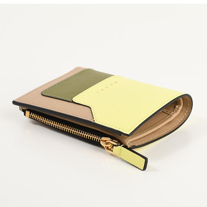MARNI（マルニ） 財布 二つ折り財布 SAFFIANO バイカラー 2つ折り