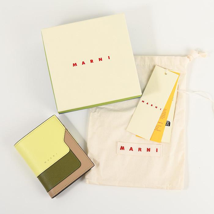 MARNI（マルニ） 財布 二つ折り財布 SAFFIANO バイカラー 2つ折り