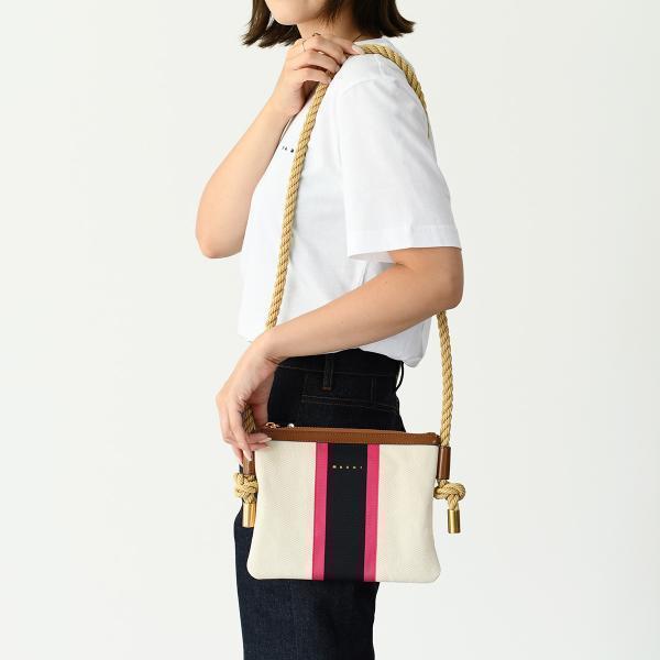 MARNI（マルニ） バッグ ストライプ キャンバスショルダーバッグ 