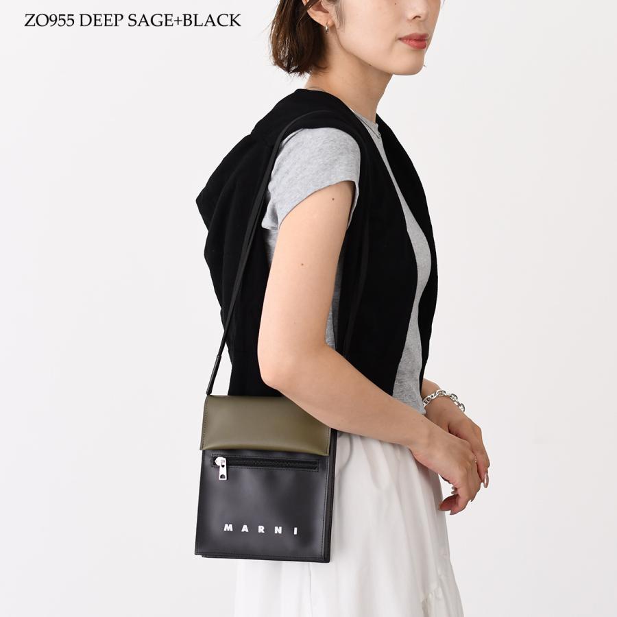 【ラスト1点】MARNI マルニ バッグ ショルダーバッグ ミニバッグ TRIBECA SBMQ0036A5 P5769 ブラック ホワイト レディース メッセンジャー