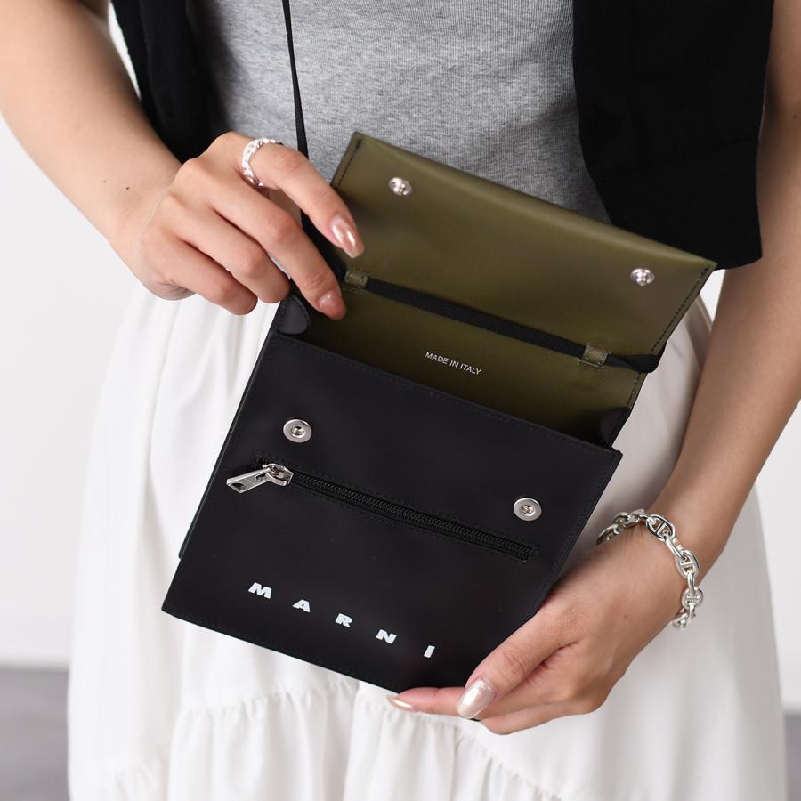 【ラスト1点】MARNI マルニ バッグ ショルダーバッグ ミニバッグ TRIBECA SBMQ0036A5 P5769 ブラック ホワイト レディース メッセンジャー