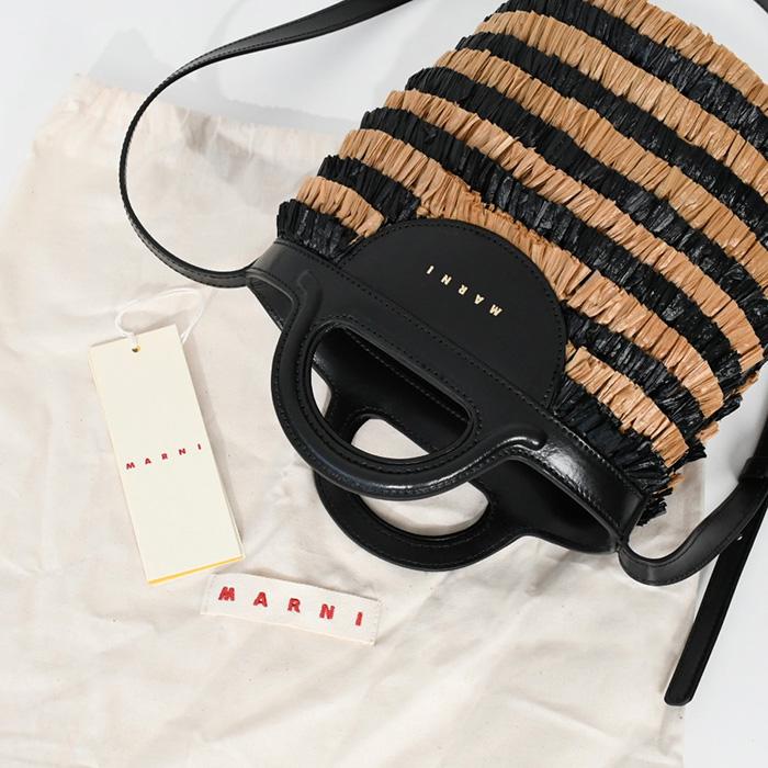 MARNI☆ミニ フリンジ ロゴ バケットバッグ♪【送料込】