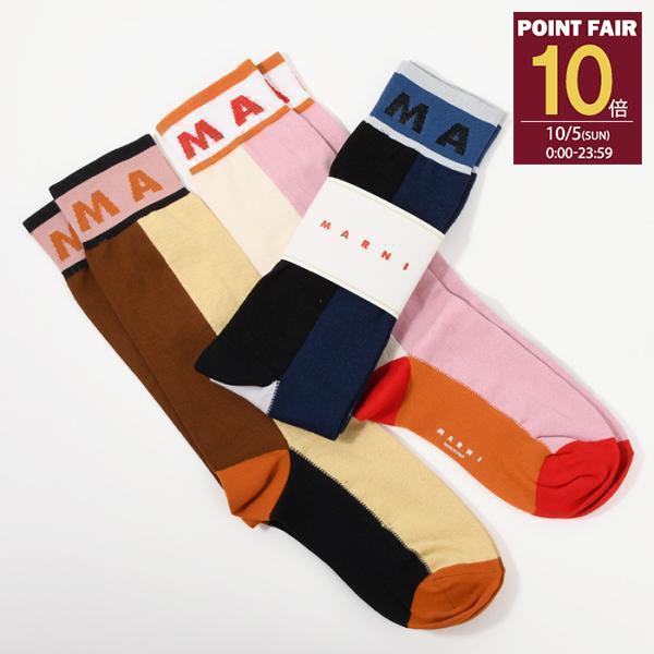 marni マルニ　レディースソックス　靴下　バイカラー MARNI マルニ ソックス 靴下 SKMC0185Q0UFC159 カラーブロック