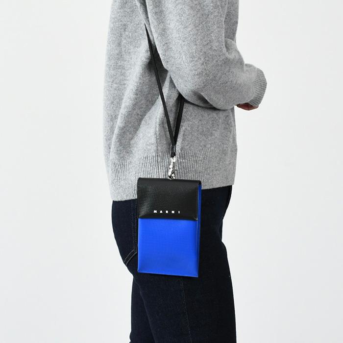 【美品】MARNI マルニ　PVC バイカラー フォンケース ネックポーチ 楽天市場】MARNI マルニ PHONE HOLDER 携帯ケース フォンケース