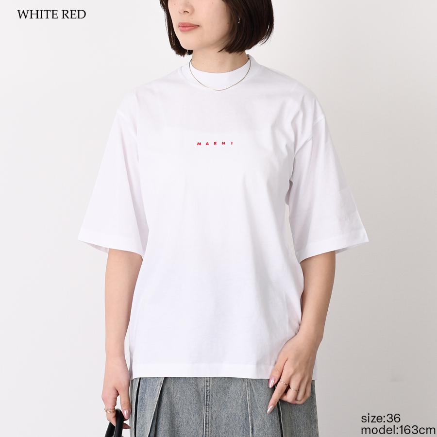 MARNI（マルニ） トップス ロゴ オーガニックコットン製Tシャツ