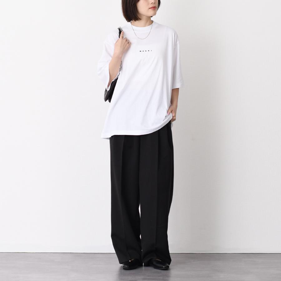 MARNI（マルニ） トップス ロゴ オーガニックコットン製Tシャツ