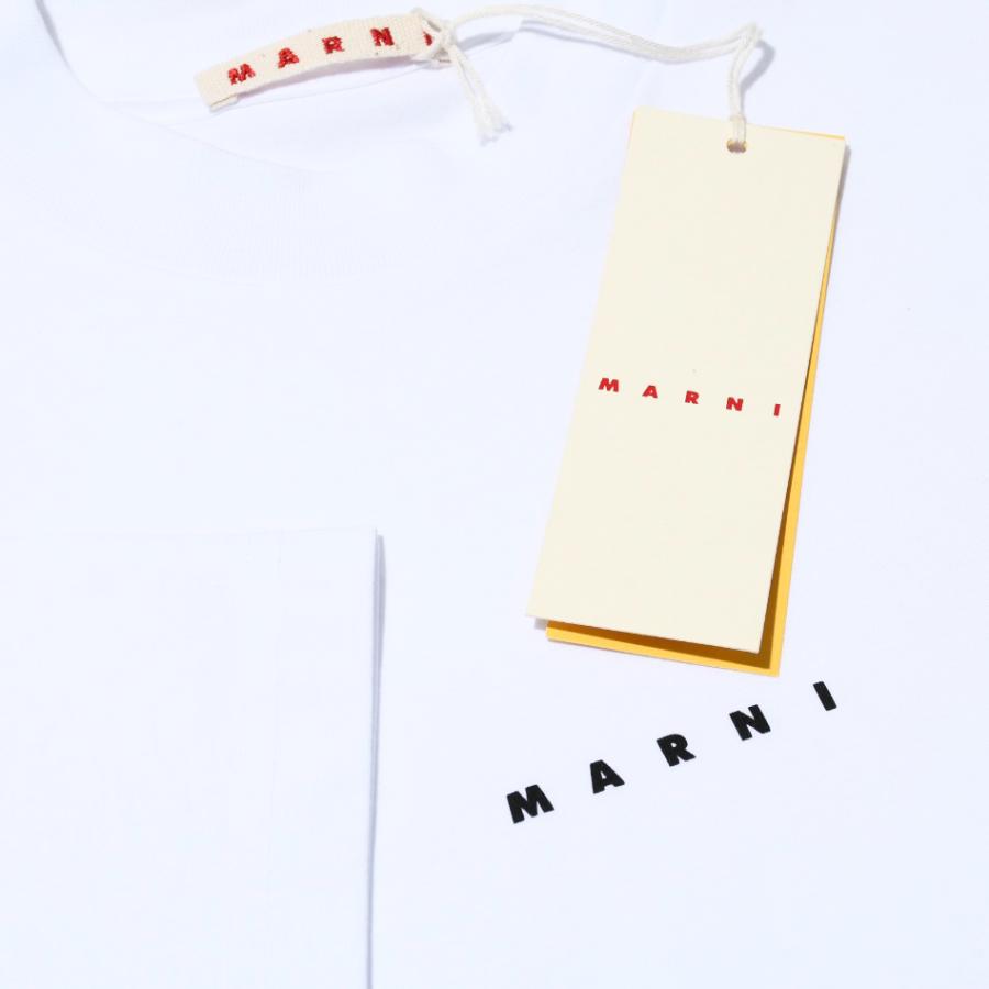 Marni ホワイト Crayon ロゴプリント オーガニック フーディ マルニ MARNI Tシャツ カットソー オーガニックコットン