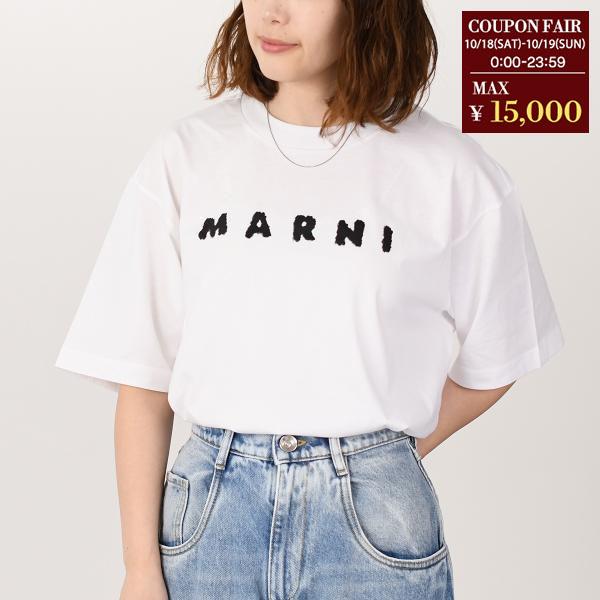 MARNI マルニ トップス Tシャツ スクリブルロゴ オーバーサイズ