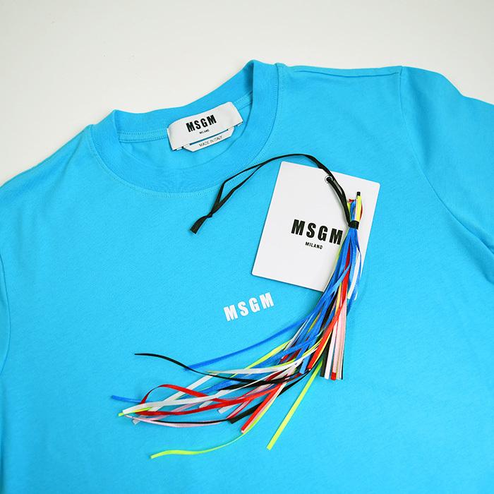 エムエスジーエム 半袖 Tシャツ S ブルー系 MSGM レディース MSGM（エムエスジーエム） Tシャツ スモール ロゴ 2000 MDM500 3641