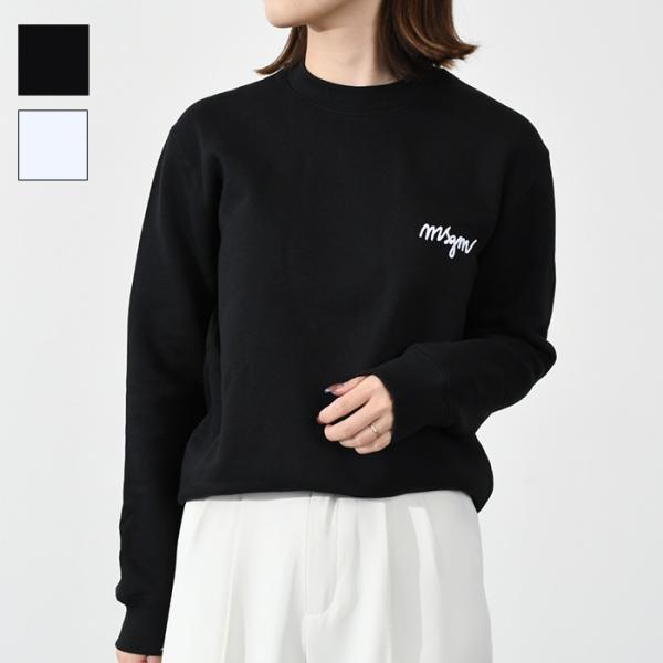 MSGM ブラック トレーナー Mサイズ MSGM 【並行輸入】エムエスジーエム PANEL SWEAT SHIRT クルー