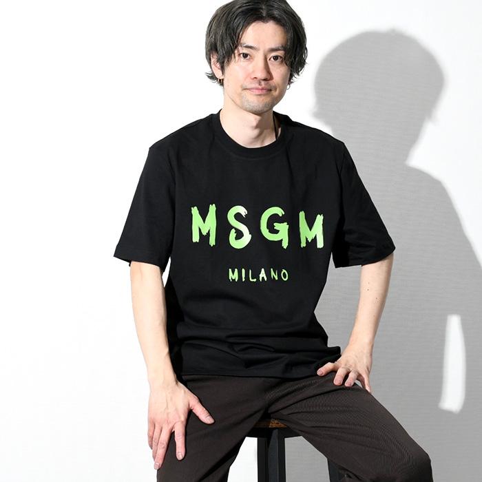 MSGM エムエスジーエム Tシャツ ロゴT メンズ 半袖 2000 MM510 白T 