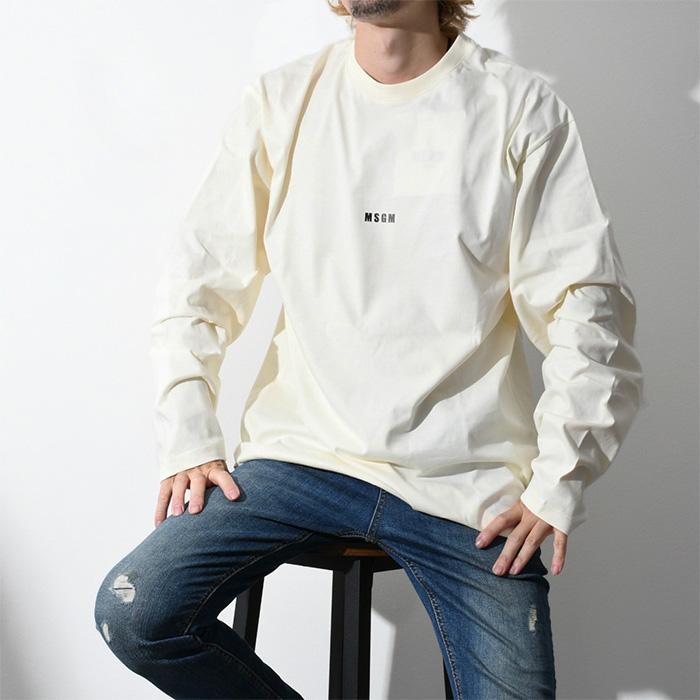 MSGM エムエスジーエム ロングTシャツ トップス ミニロゴ カットソー