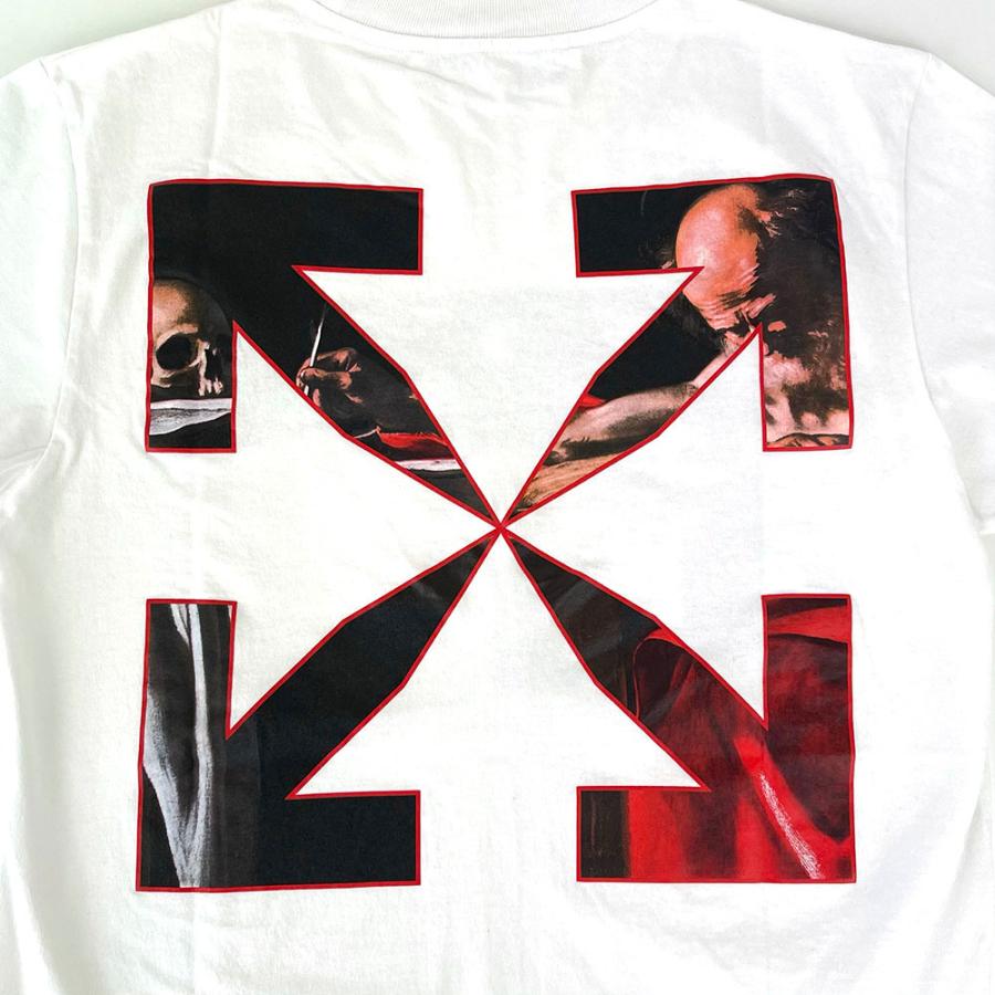 OFF-WHITE オフホワイト CARAVAGGIO T-SHIRT Tシャツ ロゴ ロゴT ...