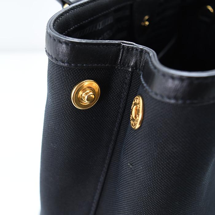 PRADA（プラダ） バッグ ロゴ ジャカード キャンバス ＆ レザー