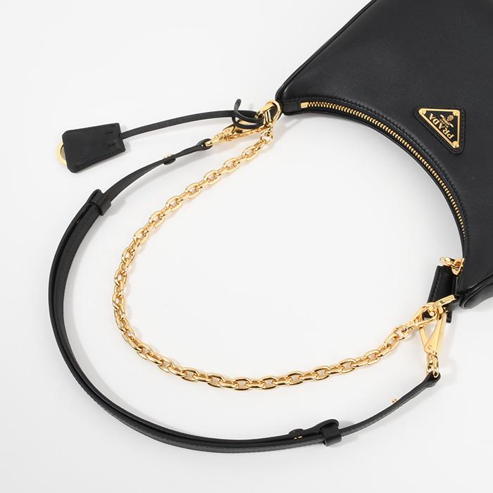 PRADA ブラックレザー ミニ ハンドバッグ ブラック レザー ミニハンドバッグ | PRADA