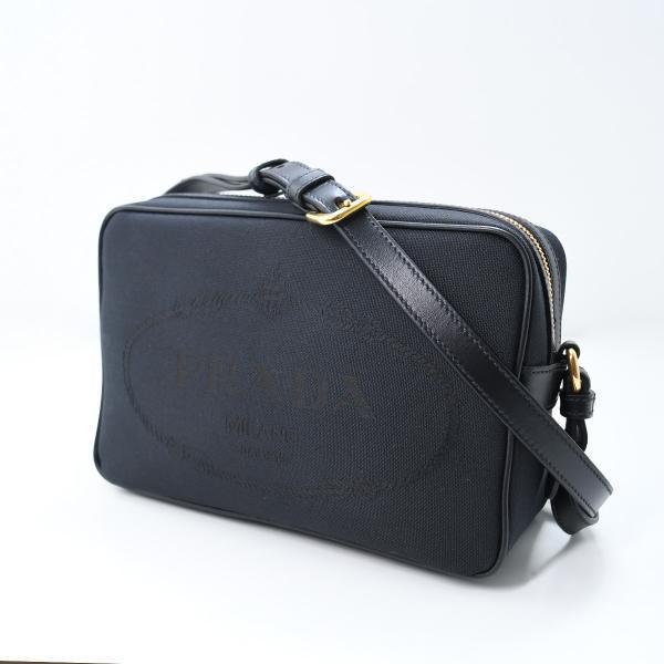PRADA（プラダ） ロゴ ジャガード ナイロン カメラバッグ 1BH089 UCW