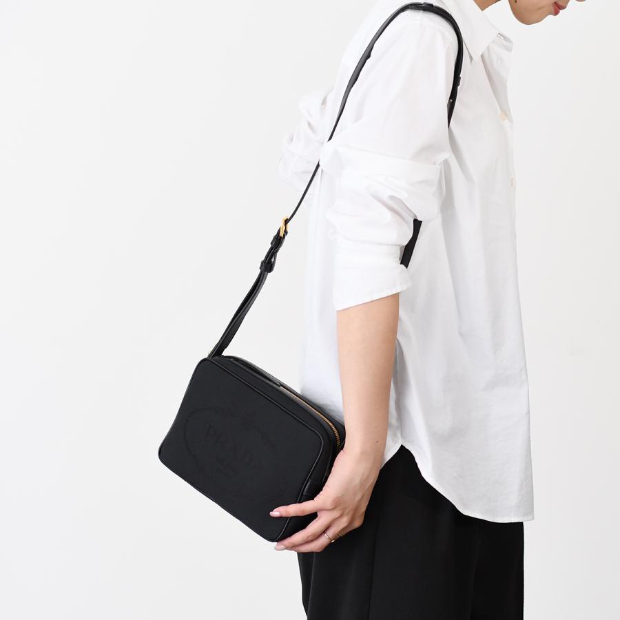PRADA プラダ ロゴ ジャガード ナイロン カメラバッグ 1BH089