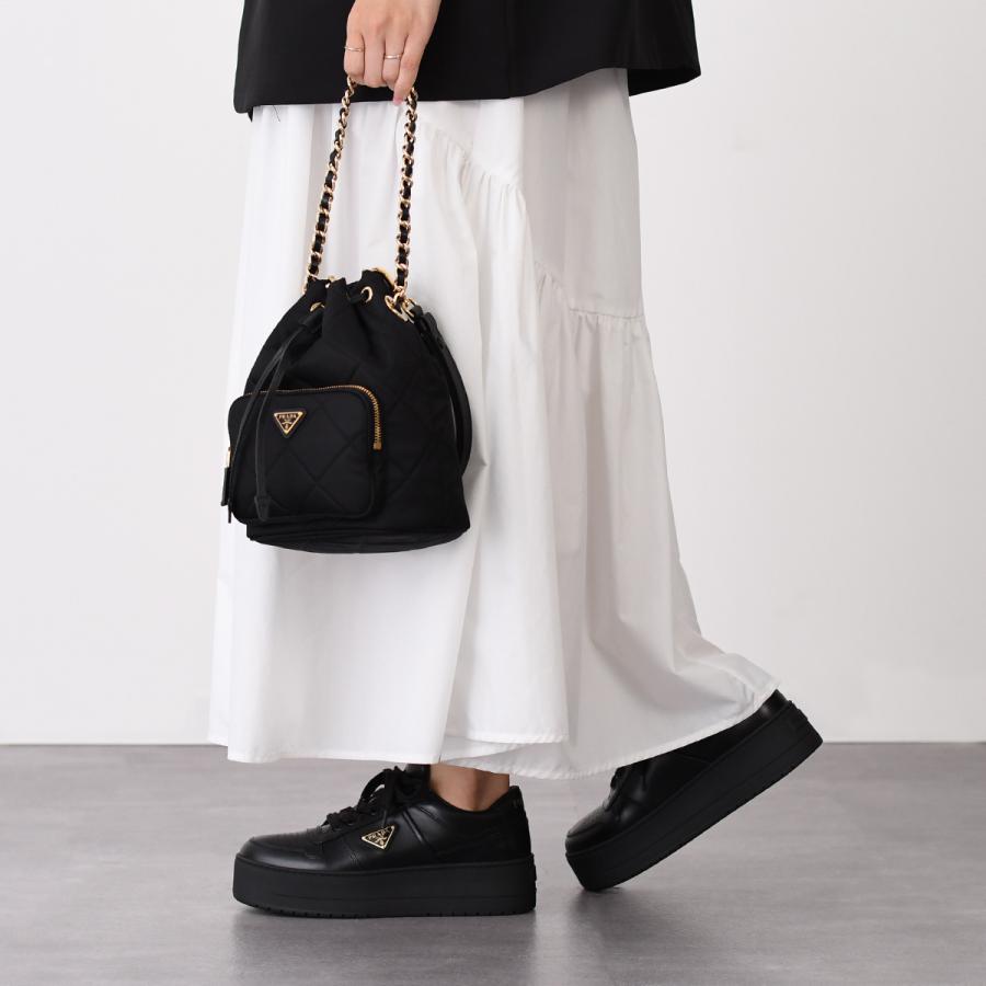 【美品・お値下】 プラダ ダウンタウン ボールド レザー スニーカー PRADA（プラダ） シューズ ダウンタウン ボールド レザー スニーカー