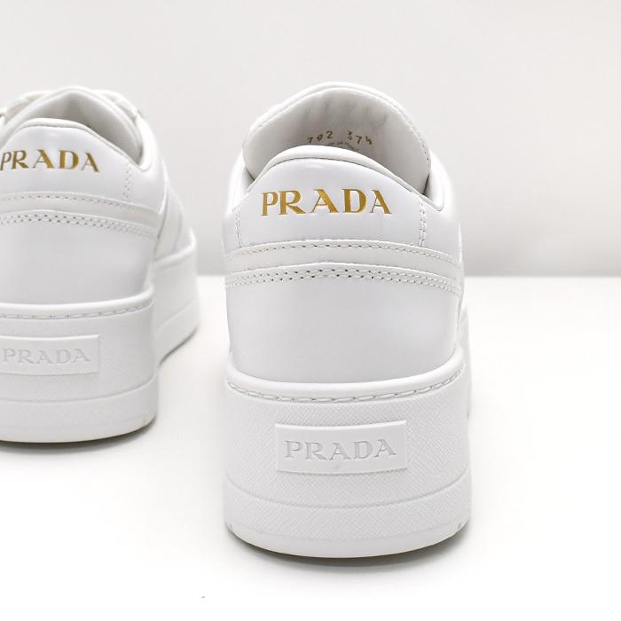 【rii】PRADA ダウンタウン ボールドレザー厚底スニーカー PRADA（プラダ） シューズ 靴 ダウンタウン Downtown ボールド レザー