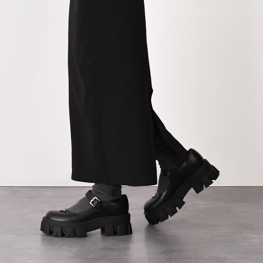 PRADA（プラダ） ローファー ブラッシュド レザー モノリス メリー