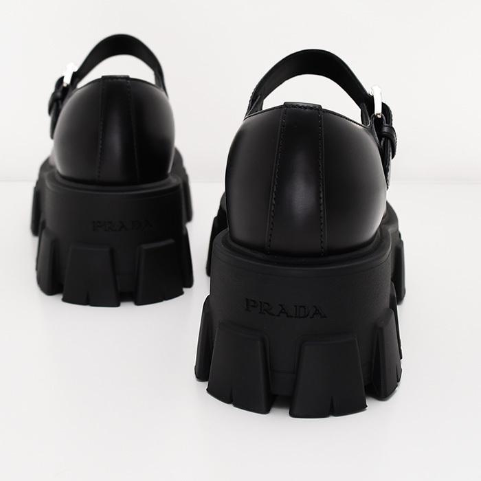 PRADA（プラダ） ローファー ブラッシュド レザー モノリス メリー