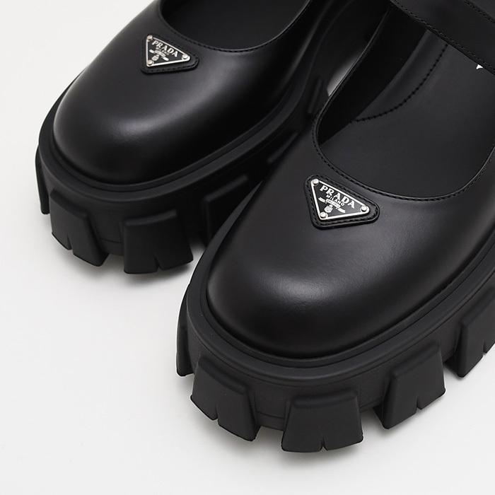 PRADA（プラダ） ローファー ブラッシュド レザー モノリス メリー