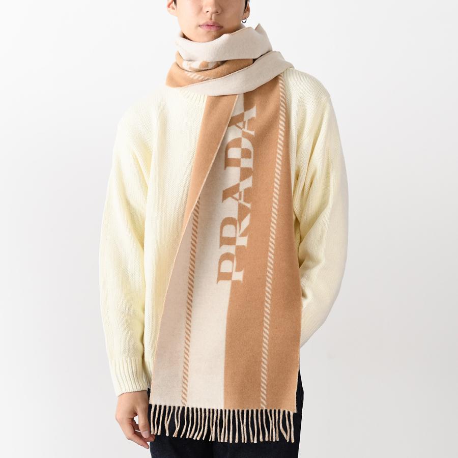 PRADA（プラダ） マフラー ジャカードロゴ入り スモール ウール