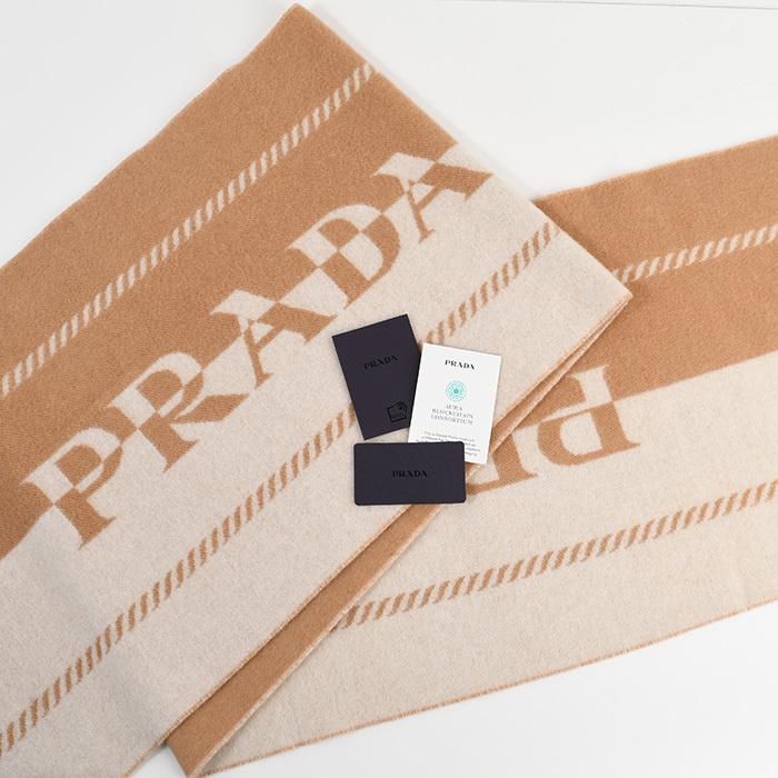 PRADA（プラダ） マフラー ジャカードロゴ入り スモール ウール