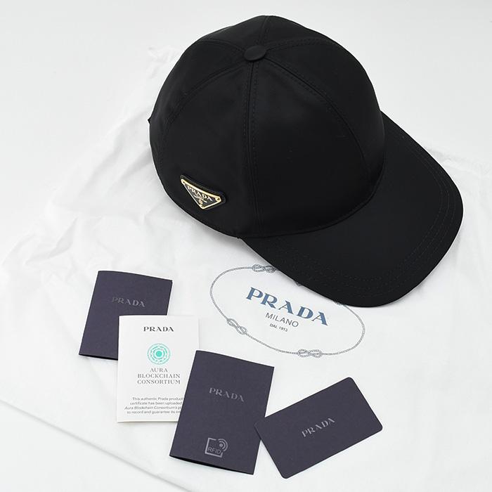 PRADA ナイロン　ブラック ベースボールキャップ PRADA プラダ キャップ Re Nylon ベースボールキャップ ナイロン