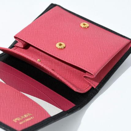 プラダ PRADA SAFFIANO バイカラー 2つ折り財布 ロゴ ミニ財布