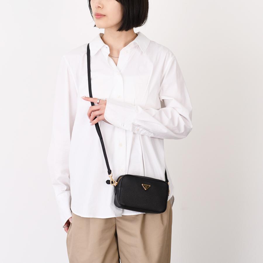 Th1006771 プラダ トライアングルロゴ ショルダーバッグ 1NF060 本革 ベージュ系 レディース PRADA 未使用 プラダ PRADA PRADA ショルダーバッグ 1NF060 2DKV レザー