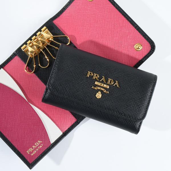 PRADAキーケースダイノカラー PRADA（プラダ） キーケース SAFFIANO バイカラー サフィアーノ