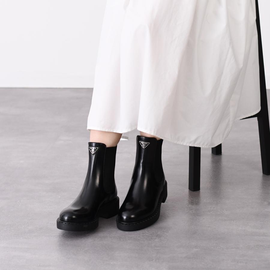 PRADA（プラダ） ブーツ ブラッシュドカーフ チェルシーブーツ 1T703N