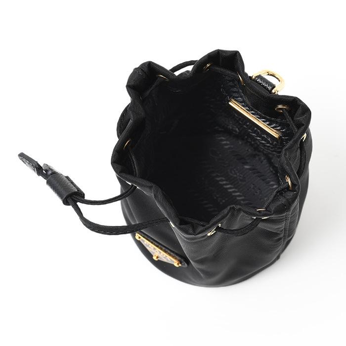 PRADA ブラック ナイロン キーホルダー PRADA プラダ キーホルダー キーリング チャーム バッグチャーム